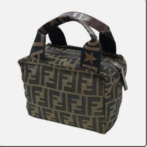 Fendi  Olive and Black Logo Duffel Bag